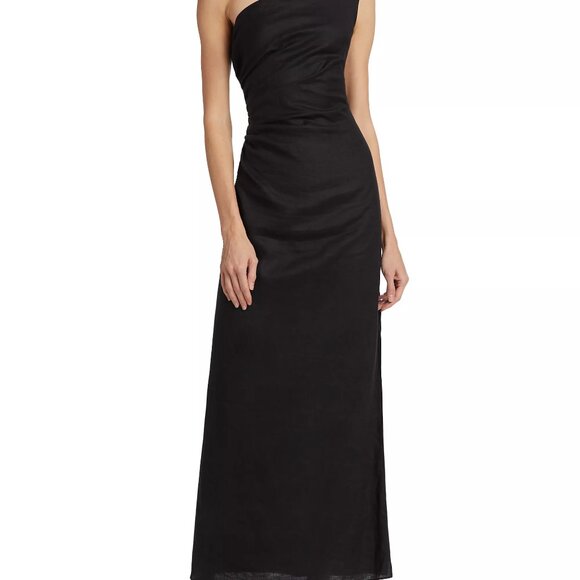 Mara Hoffman Enya one-shoulder ruched hemp maxi dress (NWT) - Picture 4 of 10